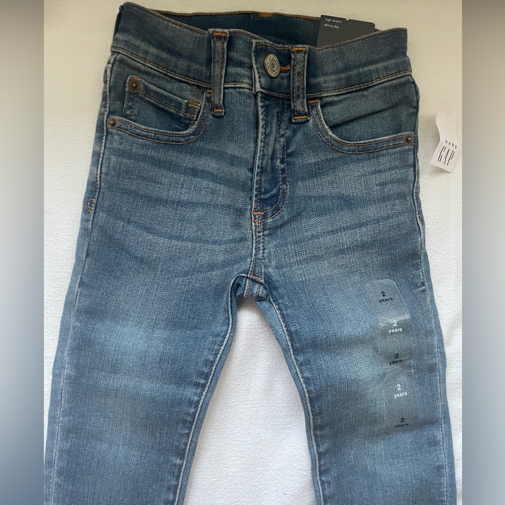Gap high stretch skinny blue jeans. 2T.